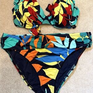 Tommy Bahama Bikini Set Bottoms Xl Top XL Tropical